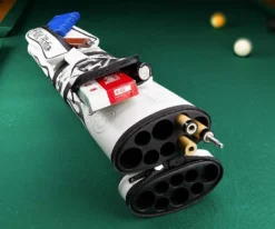 Eight Ball Mafia White Knuckles 3 Butt 5 Shaft Hard Case -Billiards Sale Store ebmc35e 01 2