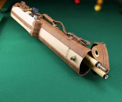 Elite 2x2 Vintage Leather Cue Case Chestnut -Billiards Sale Store ecv22 chestnut 01 1