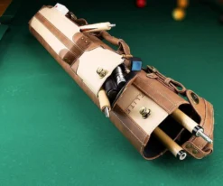 Elite 2x4 Vintage Cue Case Chestnut -Billiards Sale Store ecv24 chestnut 01