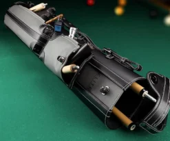 Elite 3x7 Vintage Cue Case Black -Billiards Sale Store ecv37 grey 01 2