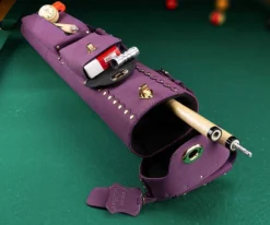 Instroke Suede 3 Butt 5 Shaft Leather Case -Billiards Sale Store isl35 purple 01