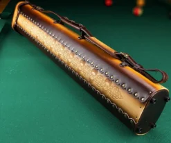 Instroke Tooled 3 Butt 5 Shaft Leather Case -Billiards Sale Store ist35 rust 02