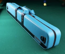 Molinari 2 Butt 4 Shaft Cyan/Black Flat Cue Case -Billiards Sale Store mlcf24 03 1