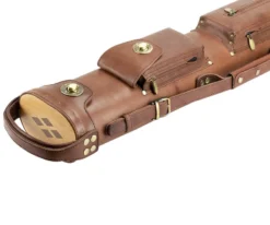 Tango Pampa Chestnut 3 Butt 5 Shaft Leather Cue Case -Billiards Sale Store tapm35 chestnut 03