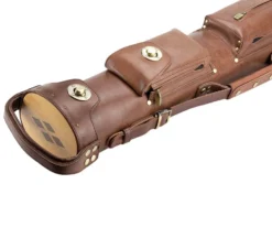 Tango Pampa Chestnut 3 Butt 7 Shaft Leather Cue Case -Billiards Sale Store tapm37 chestnut 03